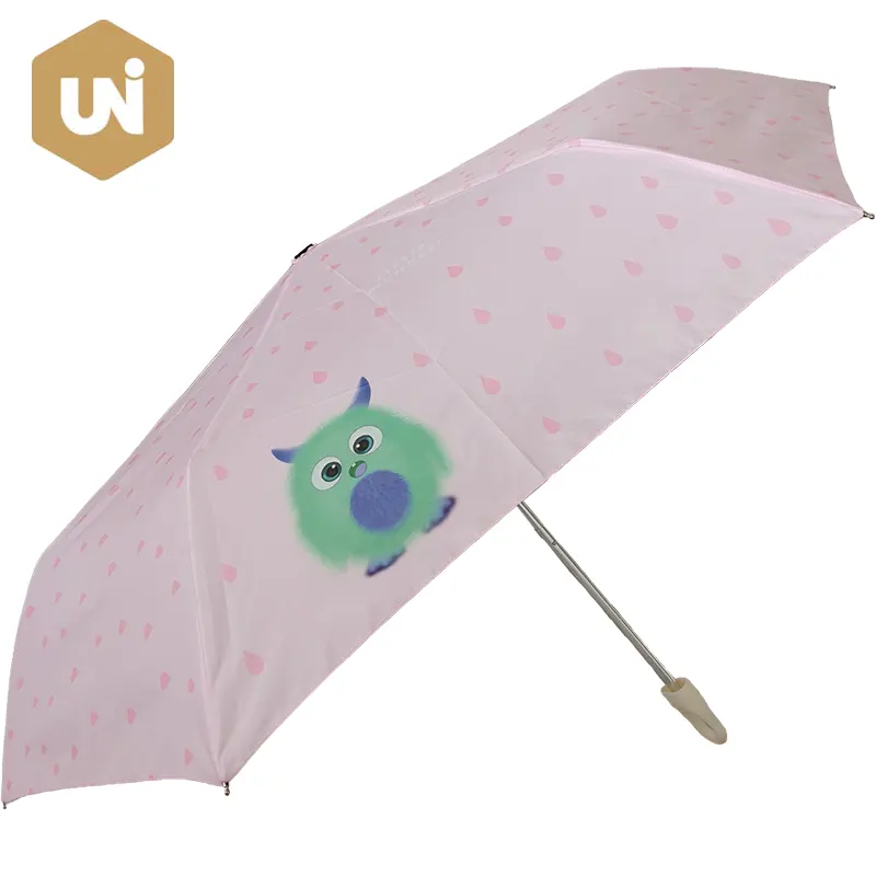 Parapluie ouvert manuel pliable en forme d'animal, léger et adorable