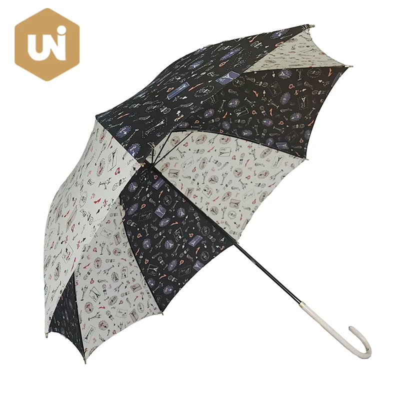 Parapluie à bâton en caoutchouc pour adulte à ouverture manuelle