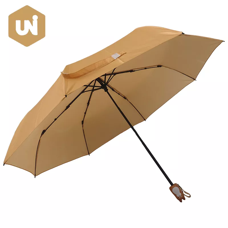 Parapluie avec manche en bois Shiba et chat