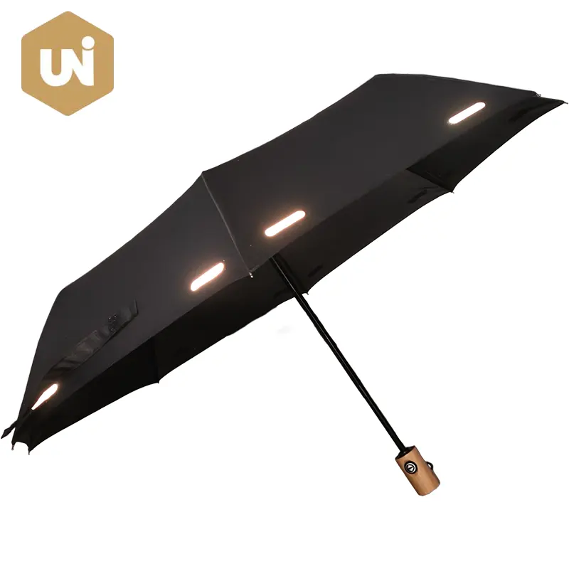 Parapluie avec bandes réfléchissantes