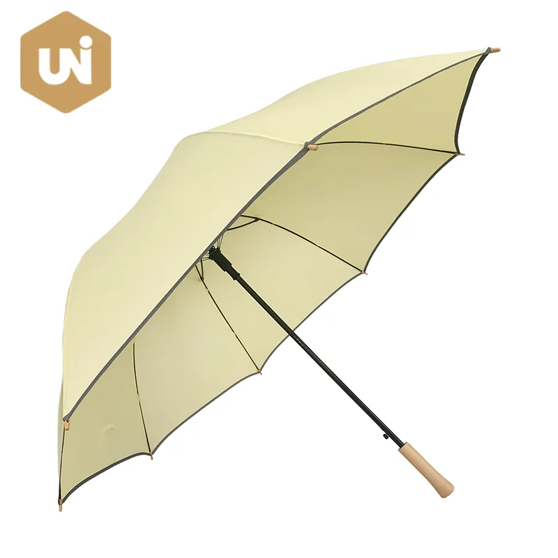 Parapluie de golf à ouverture automatique en bois